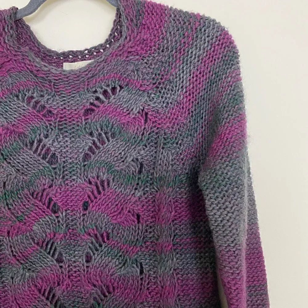 Lola’s Made In Italy | Wool Open Knit Sweater | S - Picture 2 of 9
